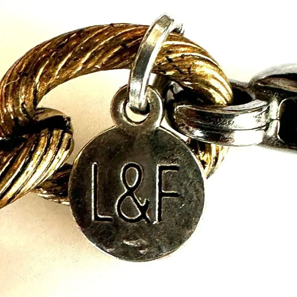 L&F gold tone link bracelet l&f gold